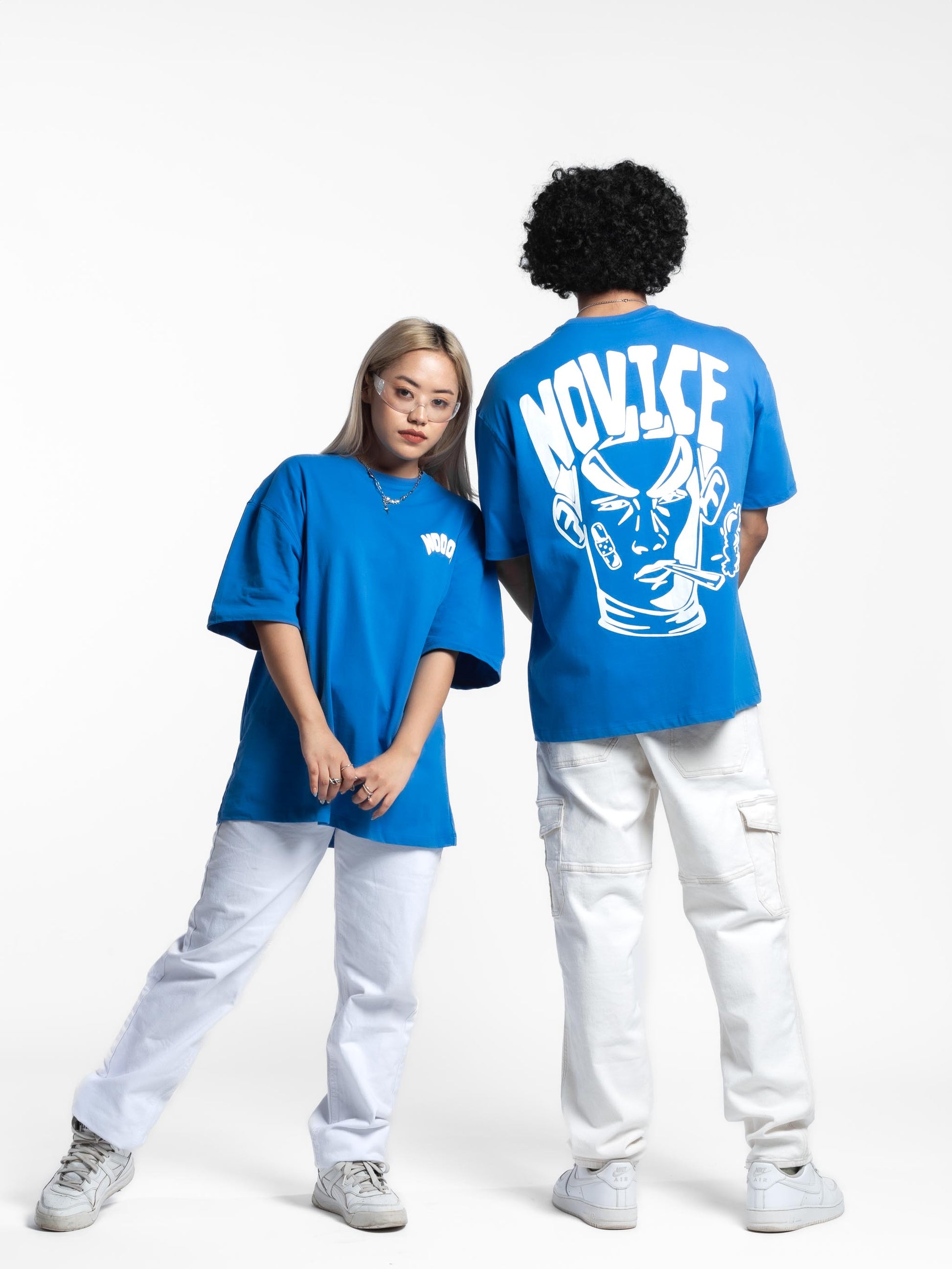 Unisex Blue Oversized T Shirts