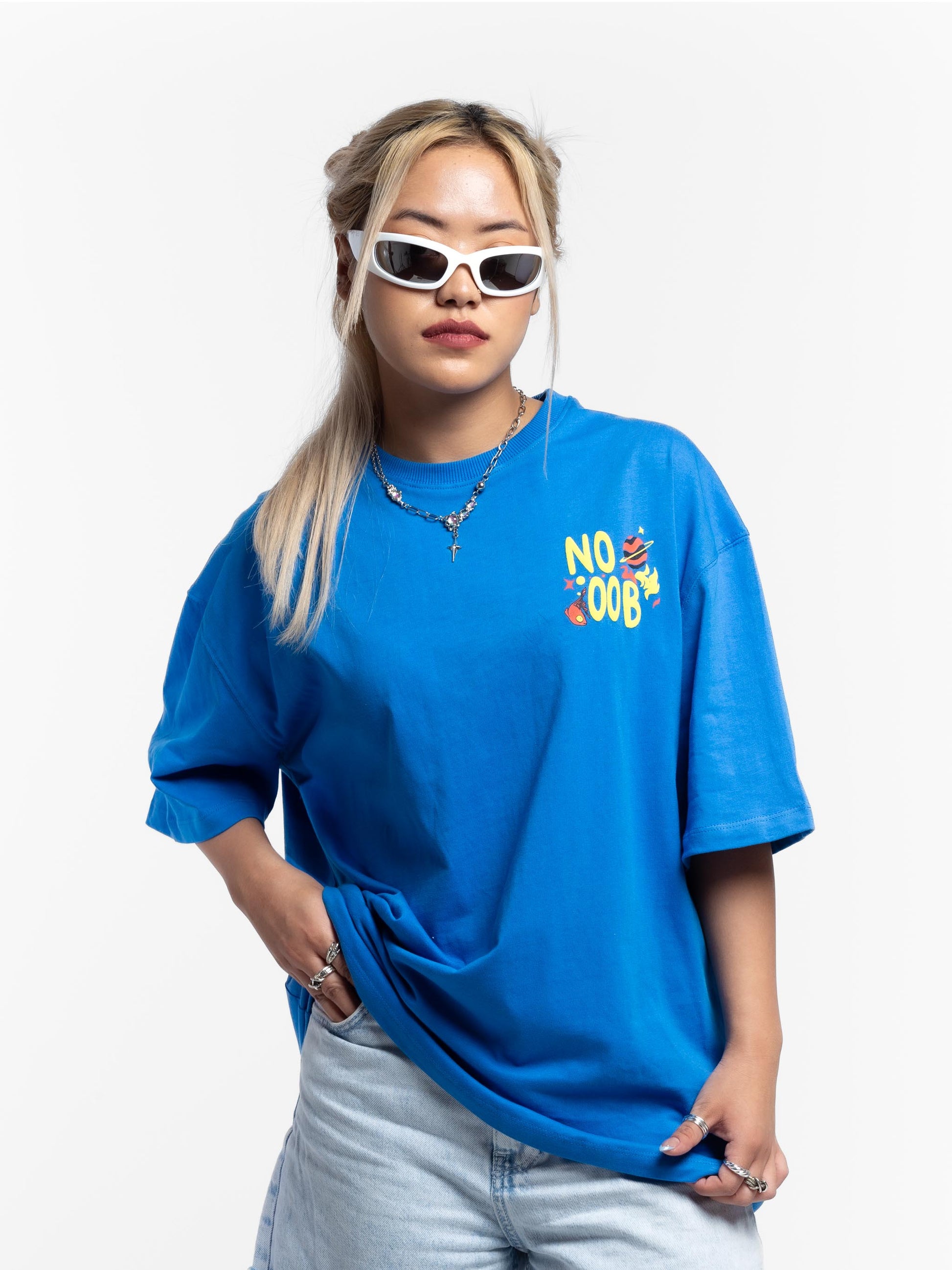 Women's Blue Oversized T-shirt