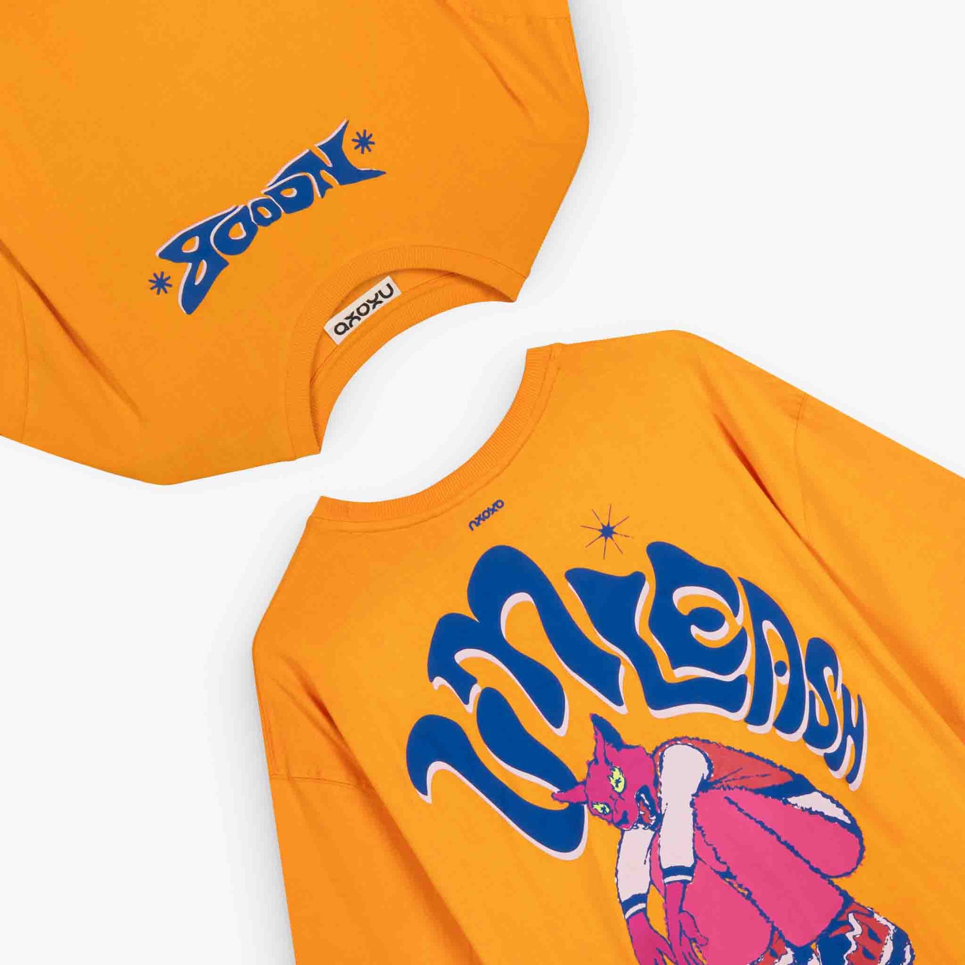 Nooob Orange Oversized T-Shirts for Women